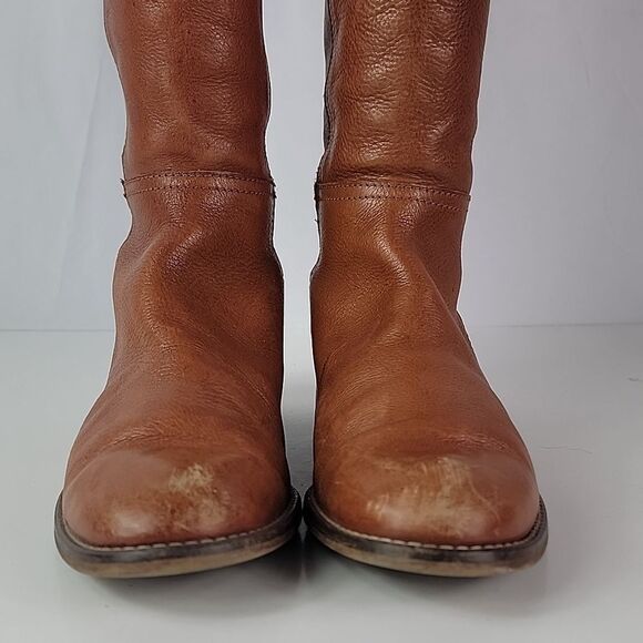 Madewell Sidney Tall Brown Leather Women's Riding Boots - Picture 9 of 15
